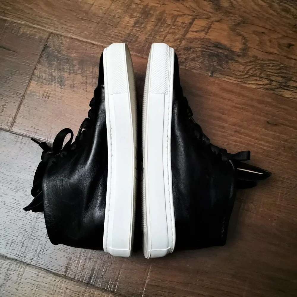 Minna Parikka Black Leather Bunny Ears High Top Sneakers, EUR 36 US 6 - Picture 6 of 9